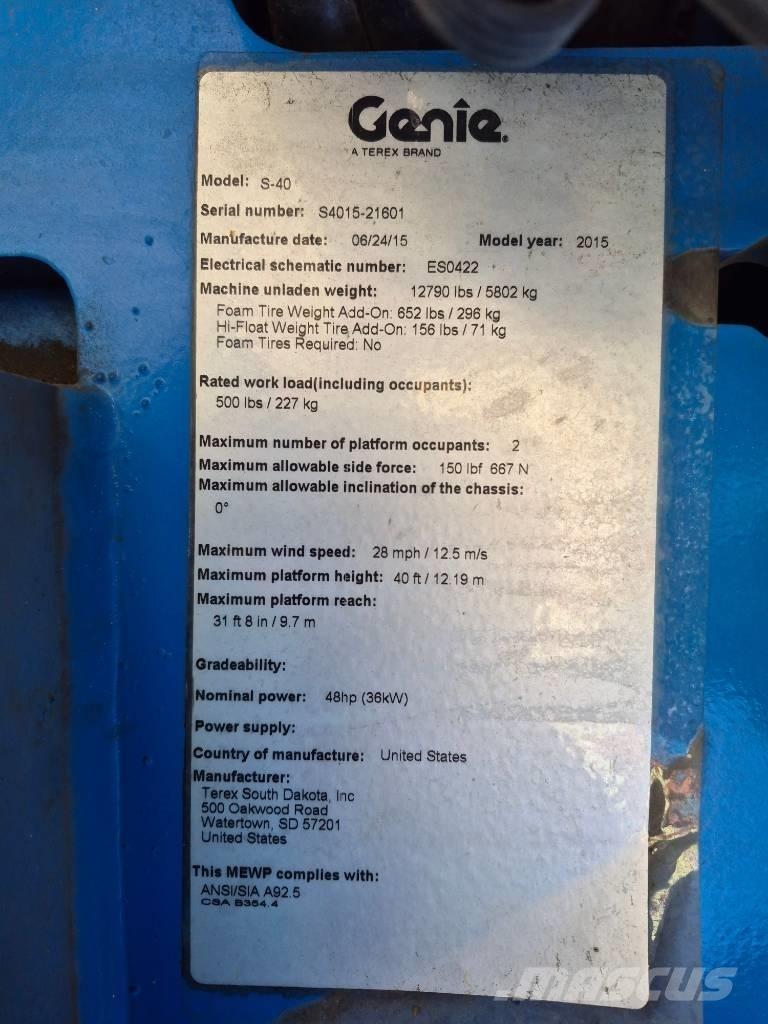 Genie S 40 Teleszkópos emelők