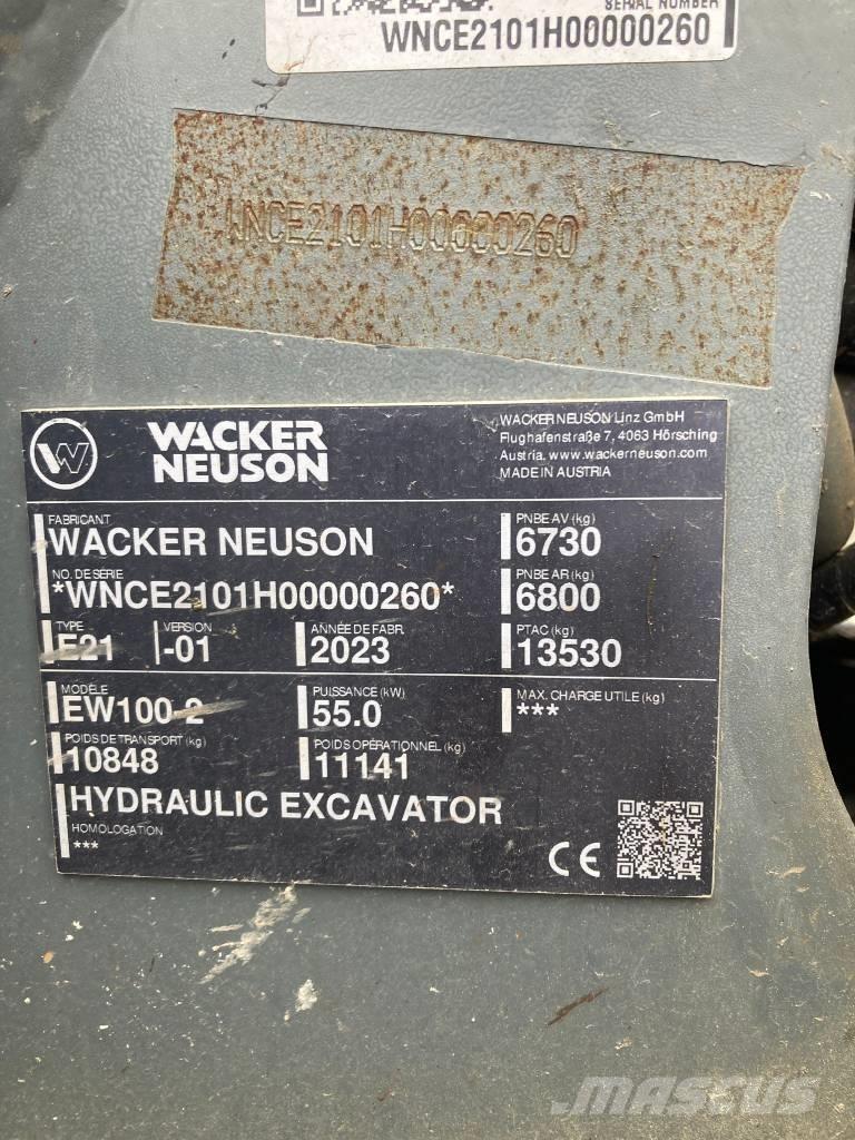 Wacker Neuson EW 100 Gumikerekes kotrók