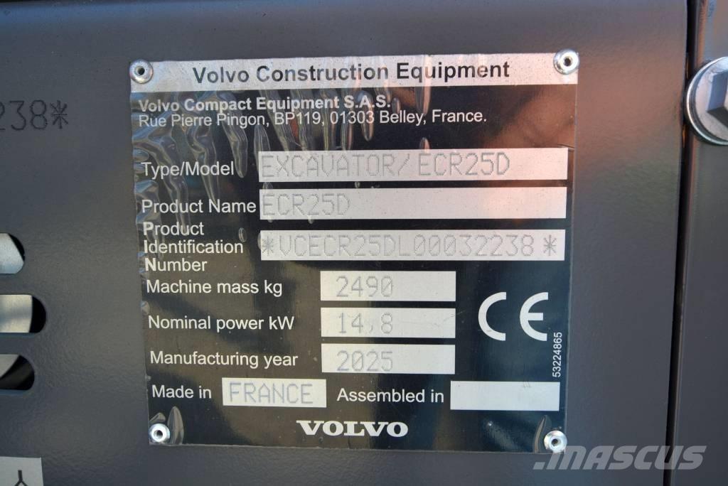 Volvo ECR 25 D Mini kotrók < 7t
