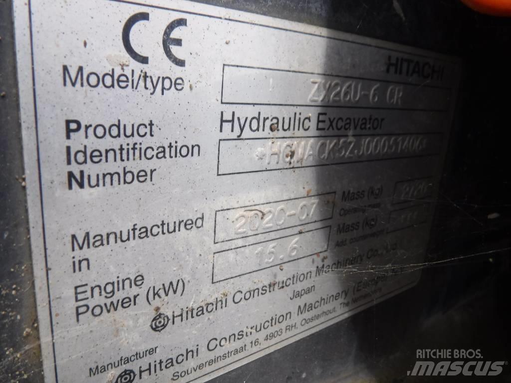 Hitachi ZX 26 U-6 Mini kotrók < 7t