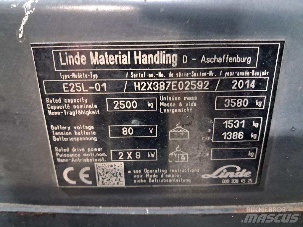 Linde E25L-01 Elektromos targoncák