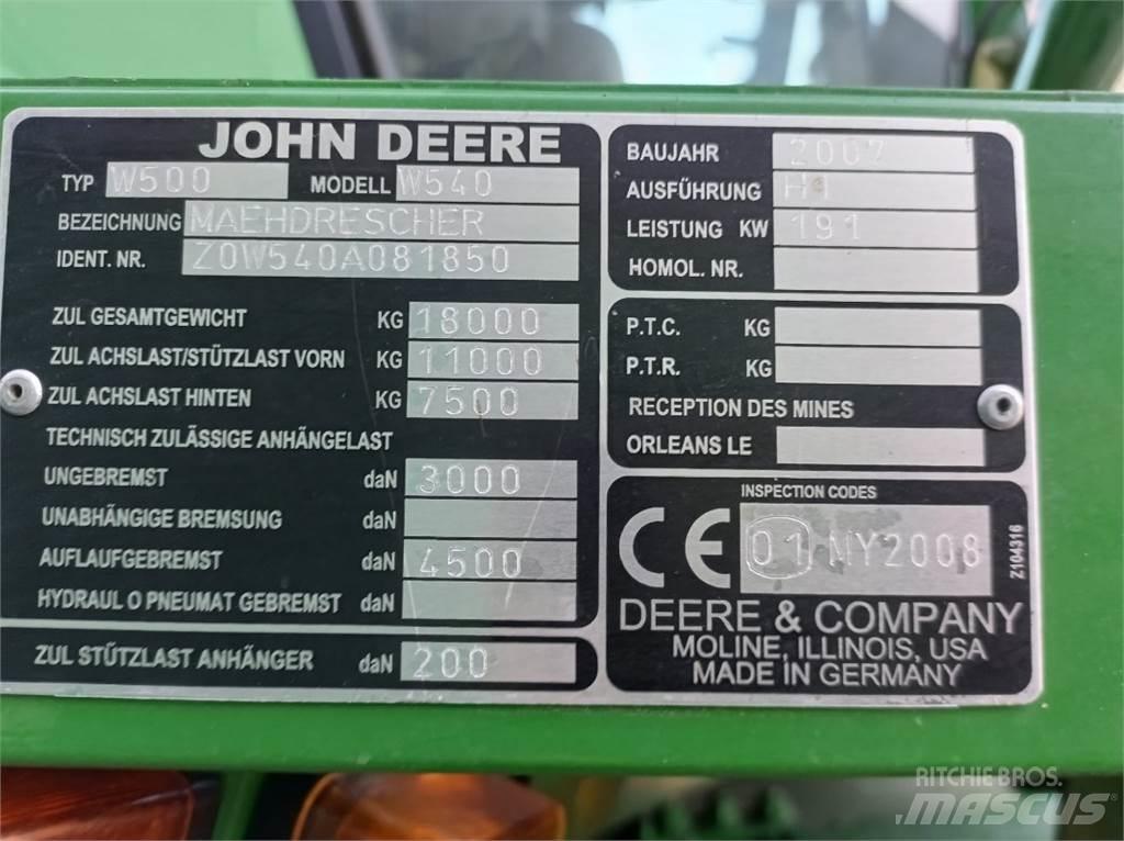 John Deere W540 Kombájnok