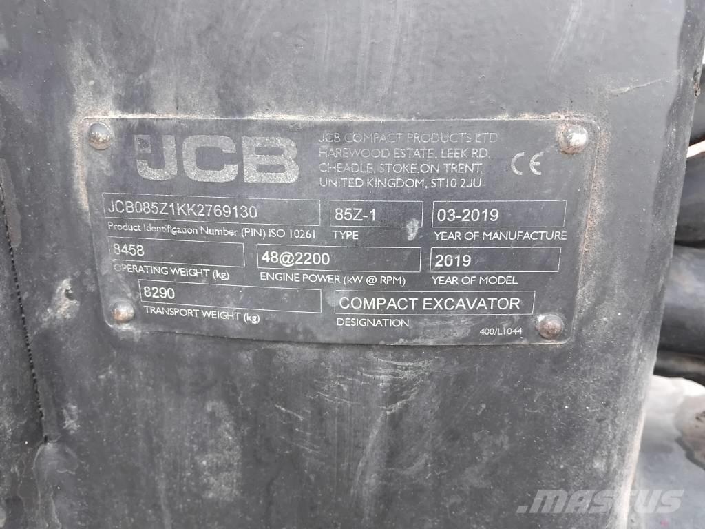 JCB 85 Z Mini kotrók < 7t