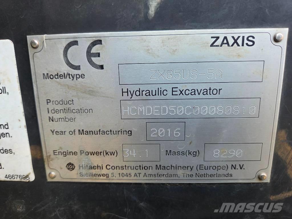 Hitachi ZX 85 US-5 A Közepes (midi) kotrók 7 t - 12 t
