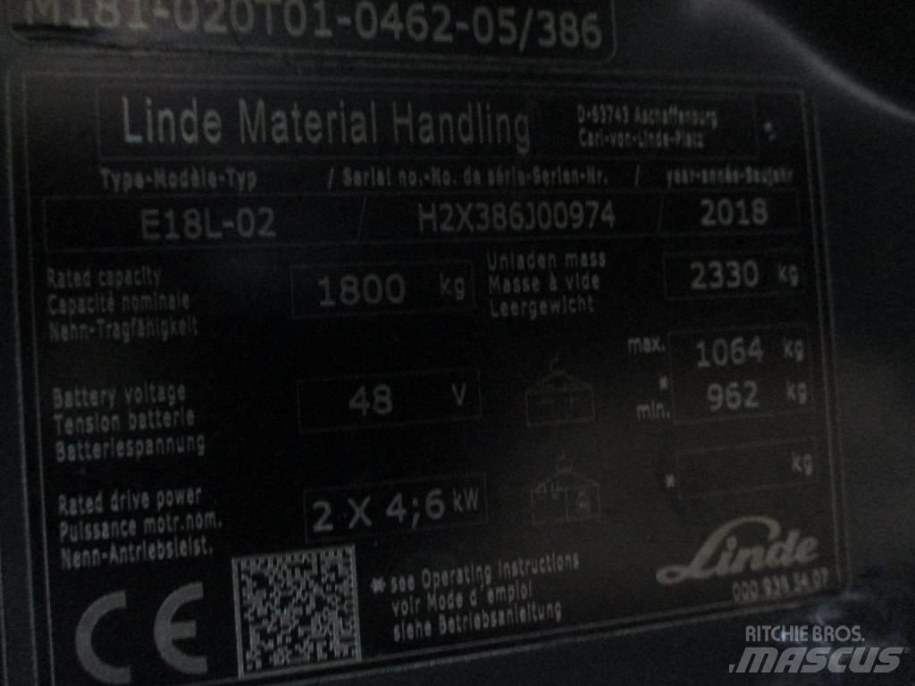 Linde E18L Elektromos targoncák