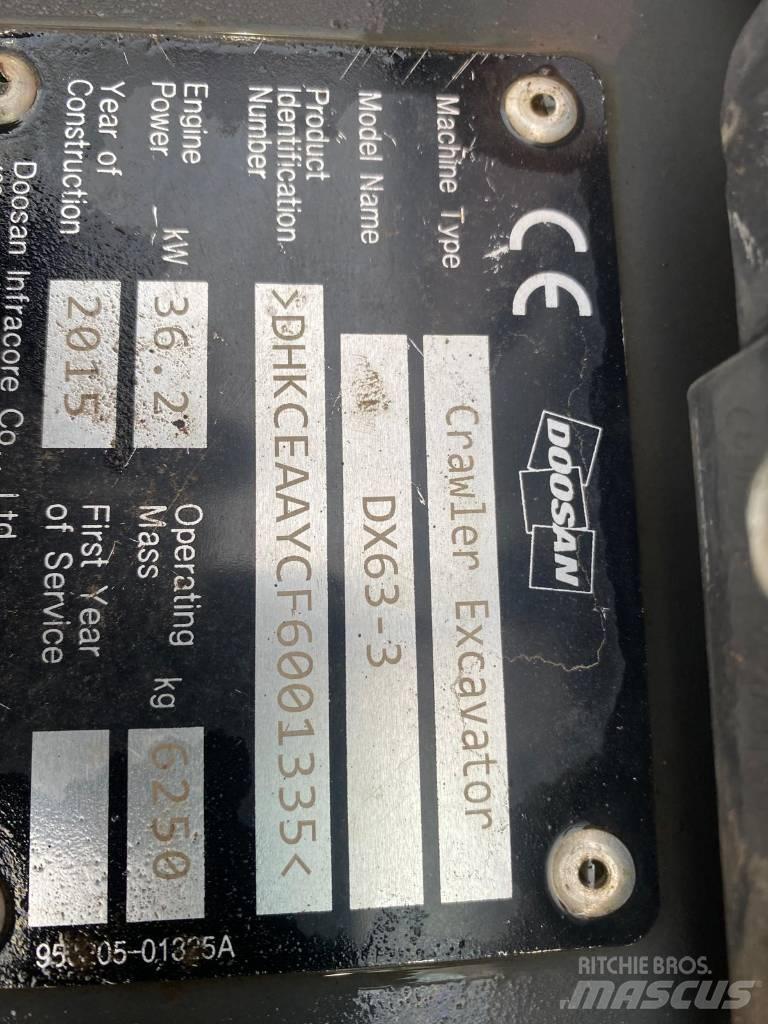 Doosan DX 63-3 Mini kotrók < 7t