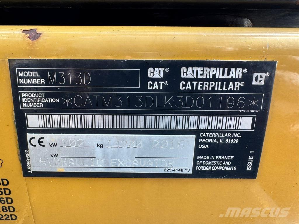 CAT M313D - CE Gumikerekes kotrók