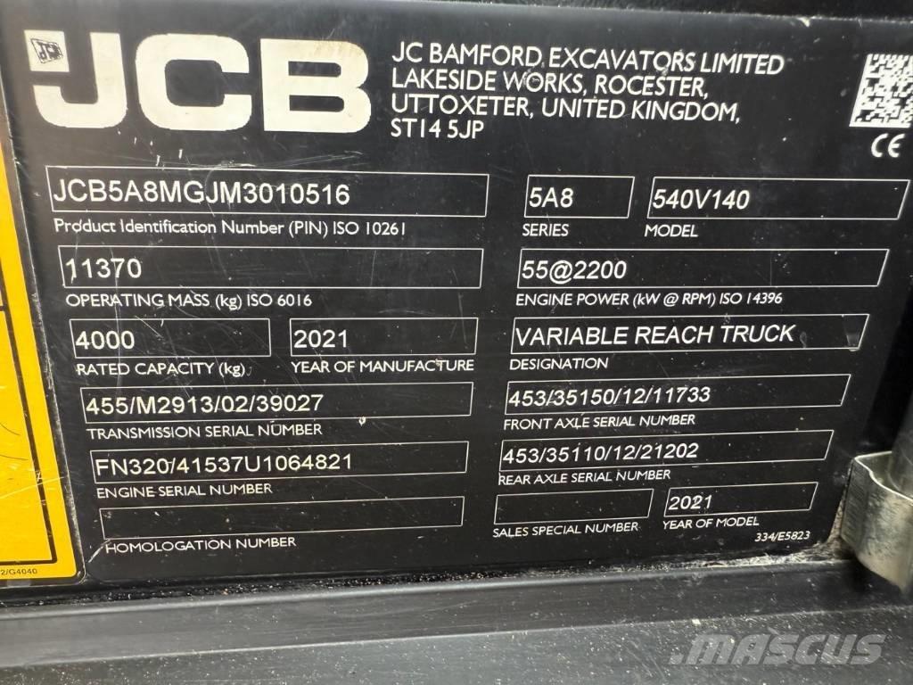 JCB 540-140 Teleszkópos rakodók