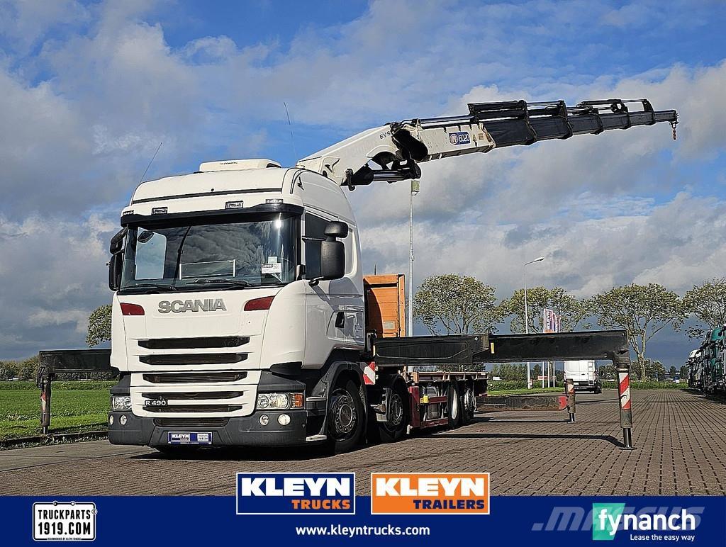 Scania R490 Platós / Ponyvás teherautók