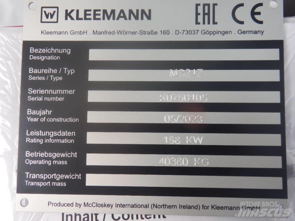 Kleemann MS 21 Z Osztályozó berendezések