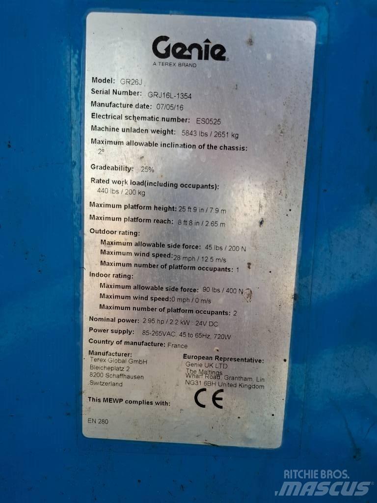 Genie GR 26 J Személyemelők
