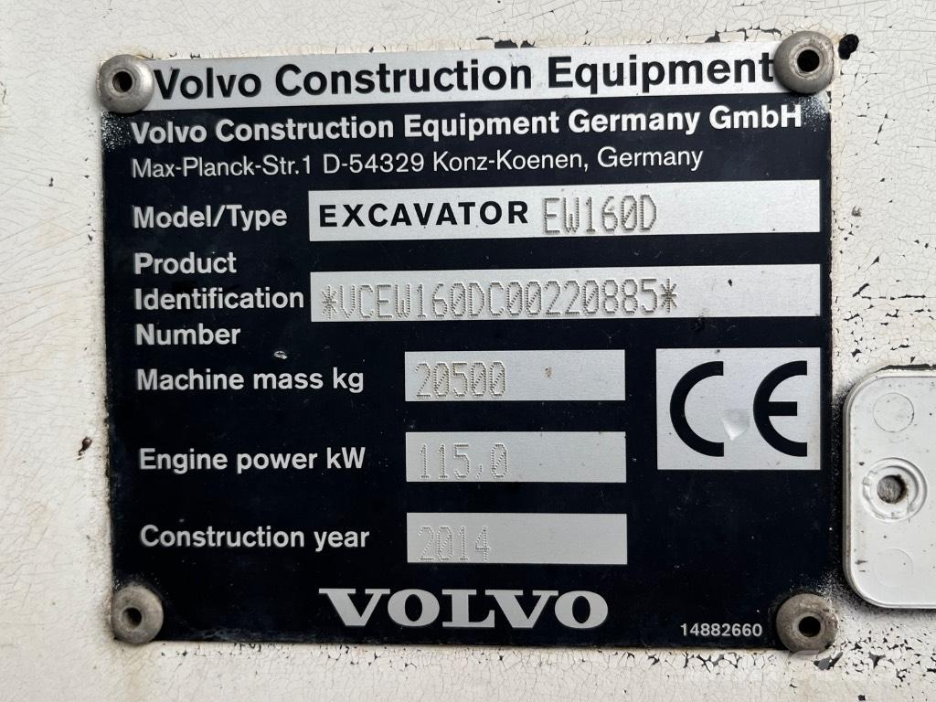 Volvo EW 160 D Gumikerekes kotrók
