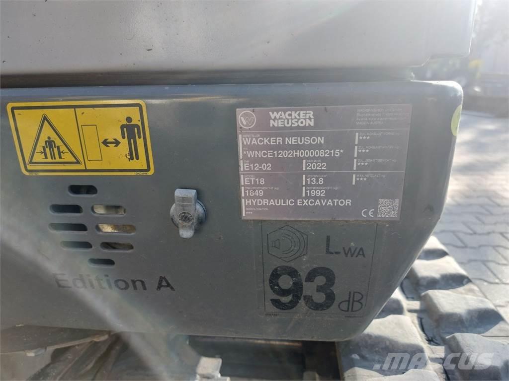 Wacker Neuson ET18 Lánctalpas kotrók