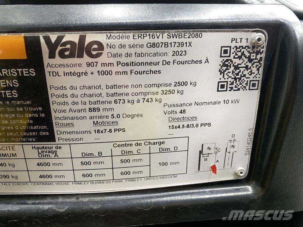 Yale ERP16VT Elektromos targoncák