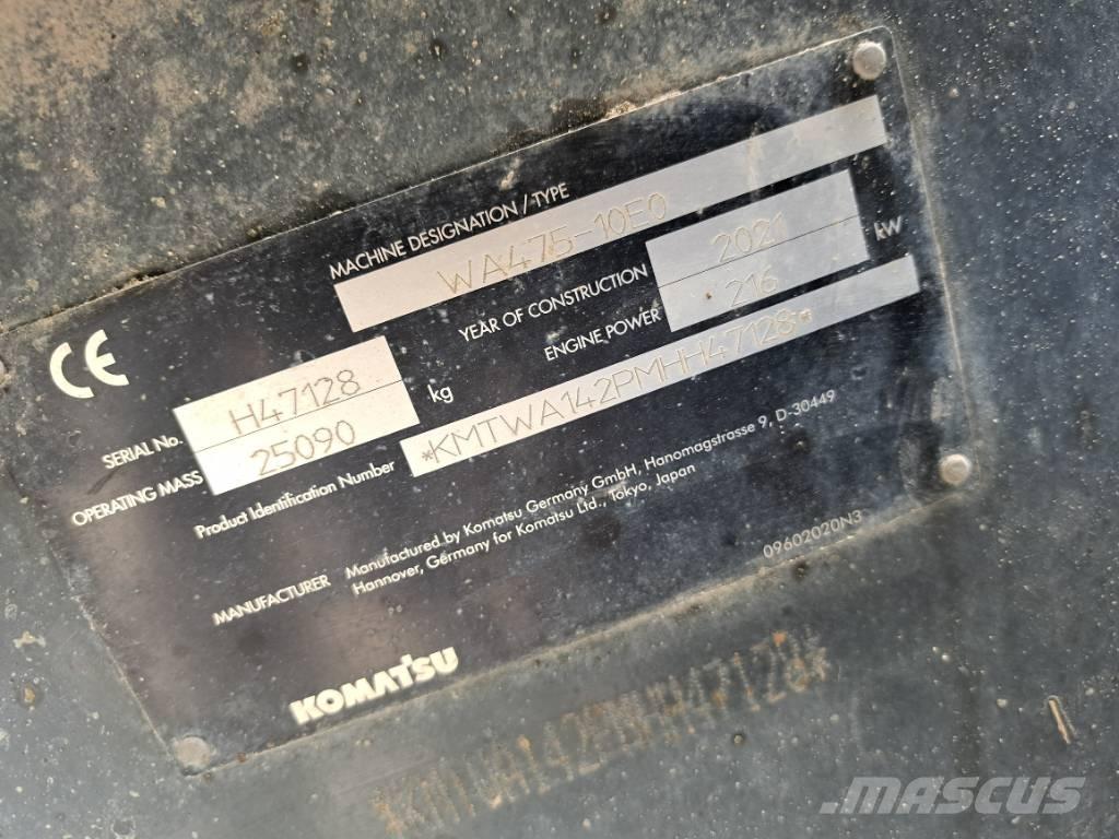 Komatsu WA475-10E0 Gumikerekes homlokrakodók