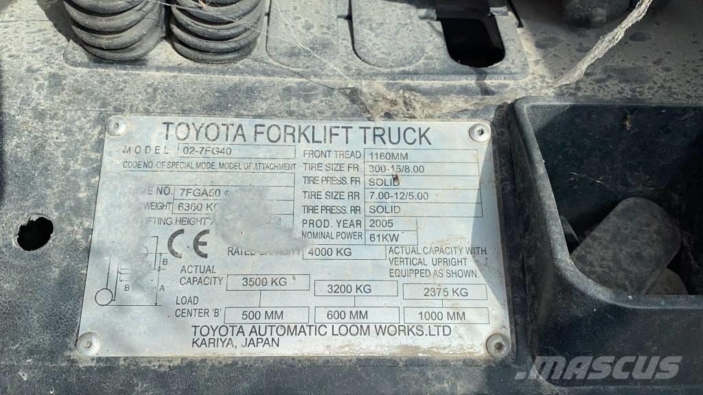 Toyota 02-7 FG 40 Gázüzemű targoncák