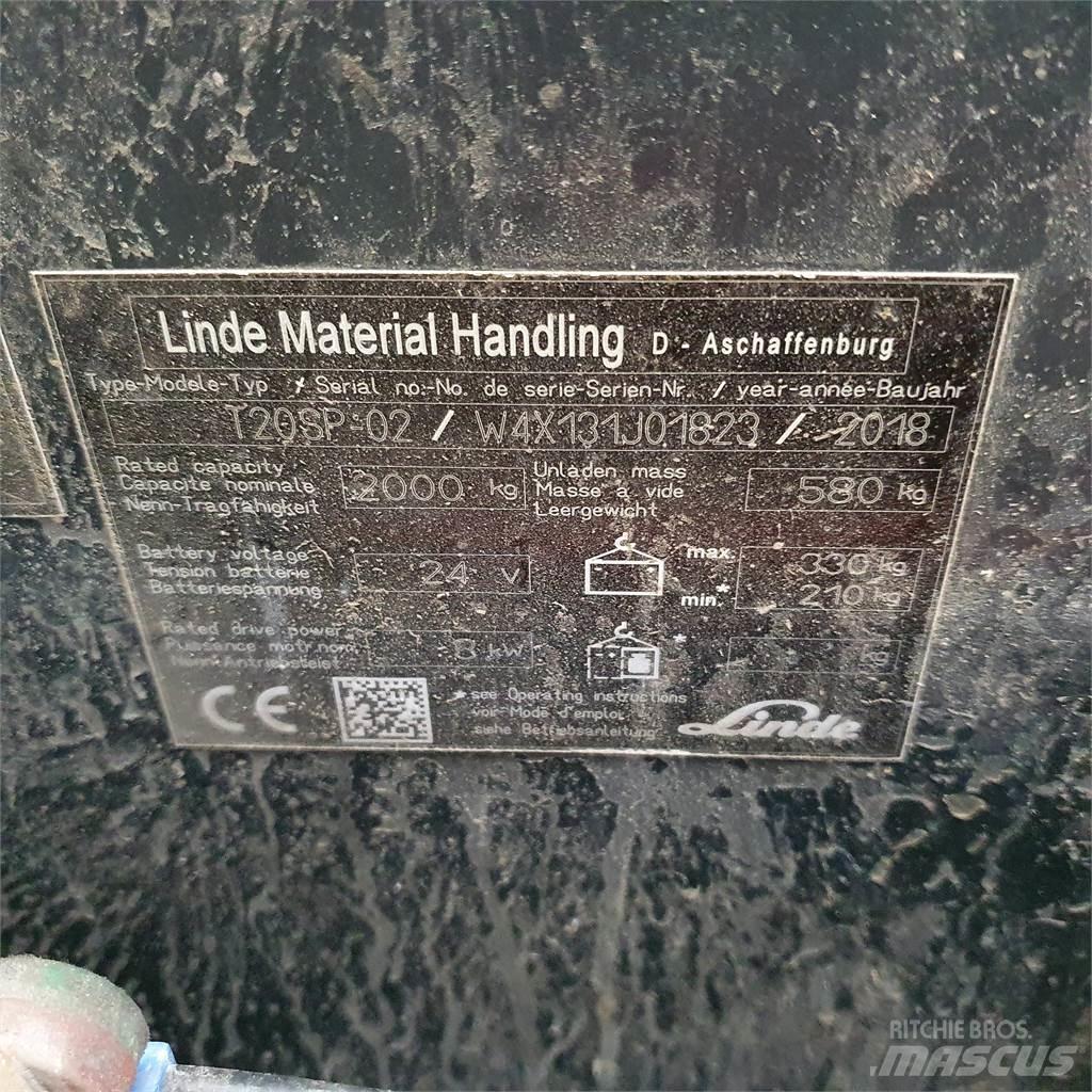 Linde T20SP kurz Alacsony emelőkocsi