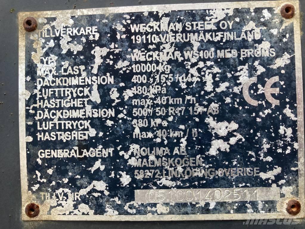 Weckman WS 100 Gabona átrakó kocsik
