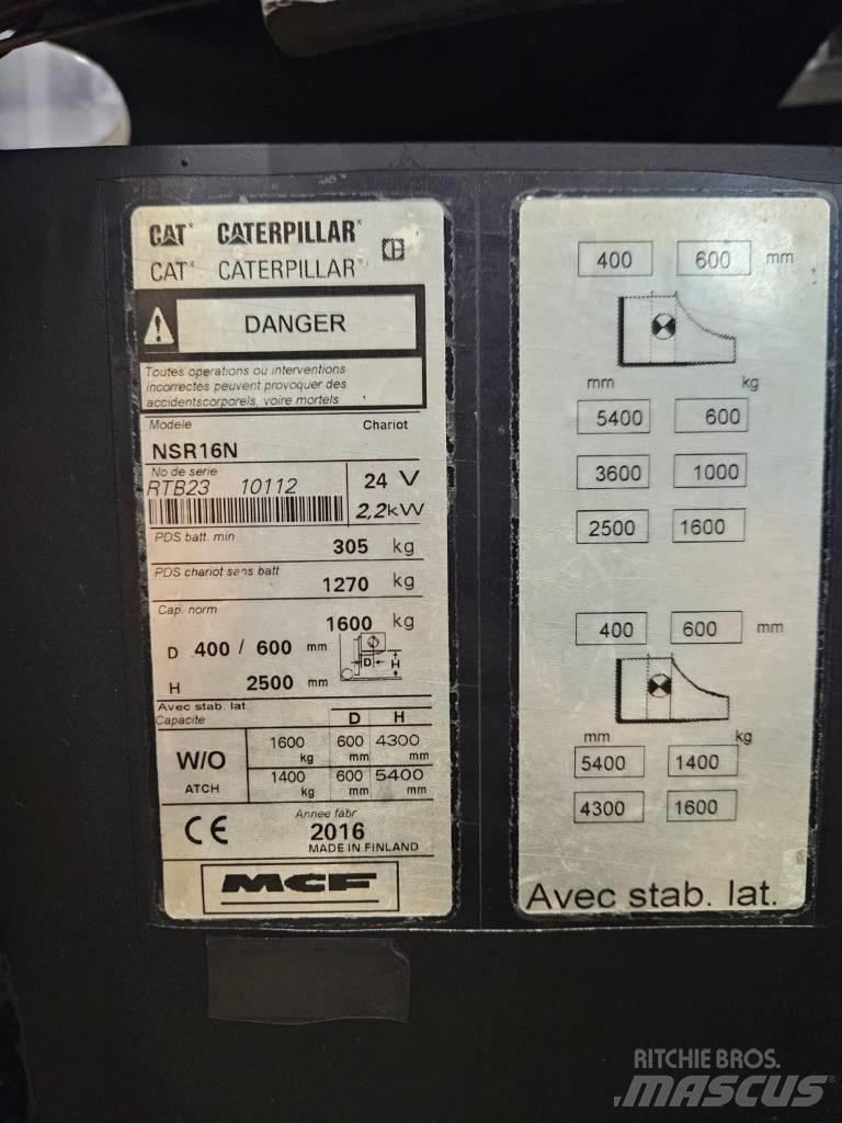 CAT NSR16N Elektromos gyalogkíséretű targoncák