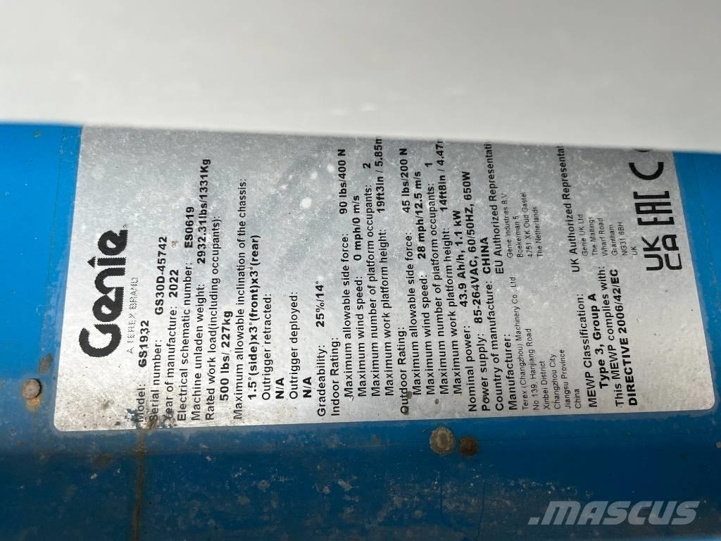 Genie GS 1930E-Drive Ollós emelők