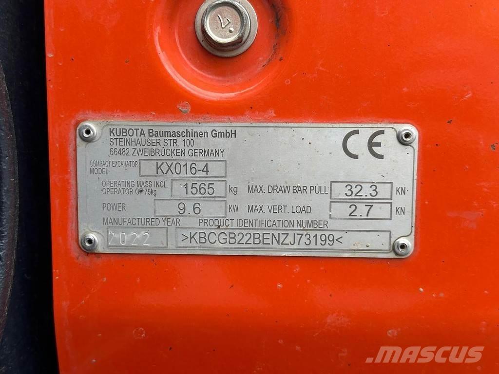 Kubota KX016-4 Mini kotrók < 7t