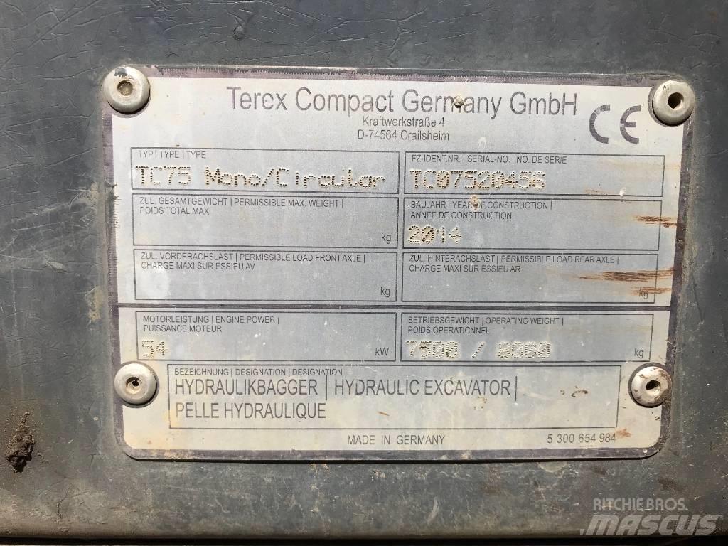 Terex TC 75 Közepes (midi) kotrók 7 t - 12 t