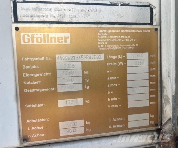 Gföllner SPL2 Platós / Ponyvás félpótkocsik