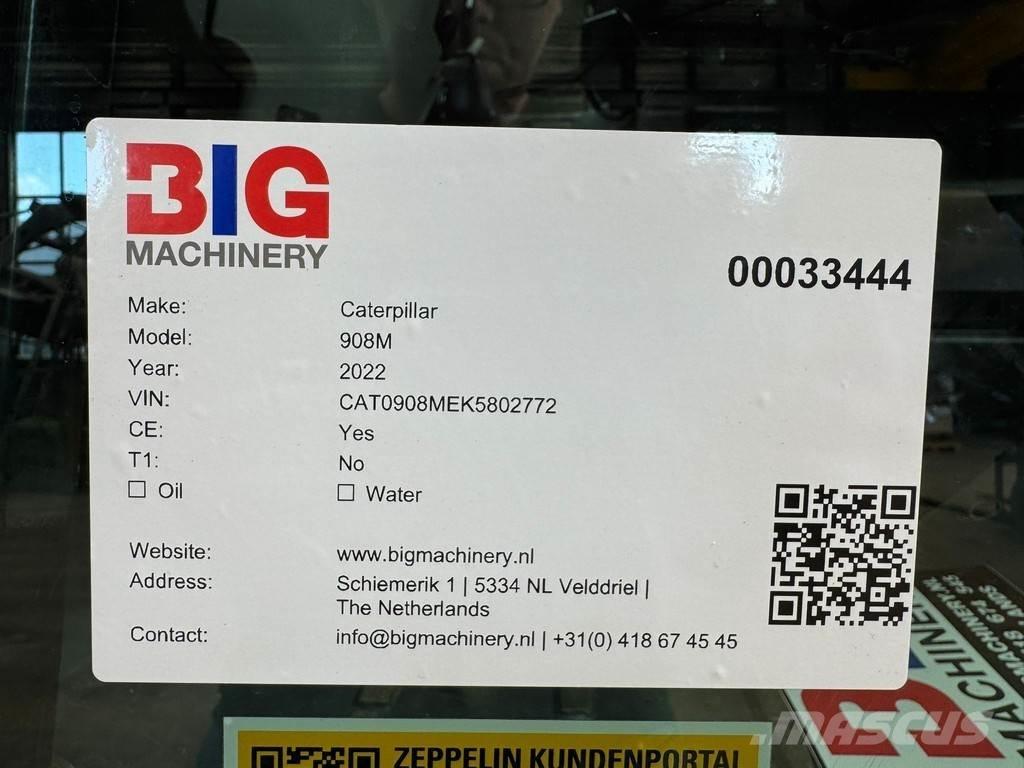 CAT 908M Gumikerekes homlokrakodók