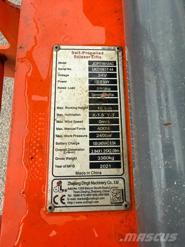 Dingli JCPT1612AC Ollós emelők