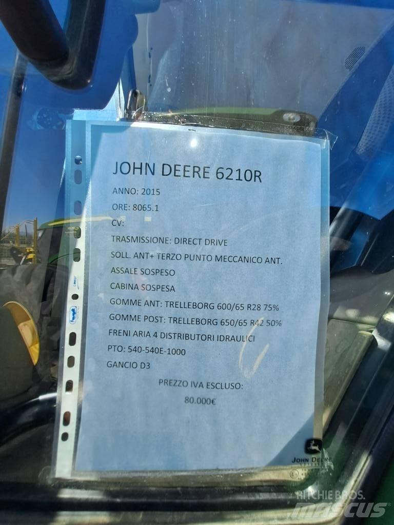 John Deere 6210 R Traktorok