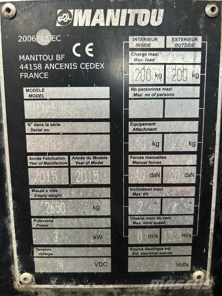 Manitou 100 VJR Személyemelők
