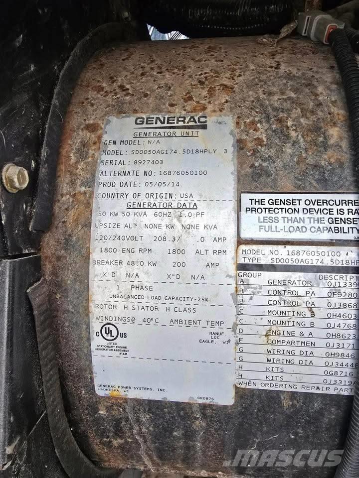 Generac 50 KW Dízel áramfejlesztők