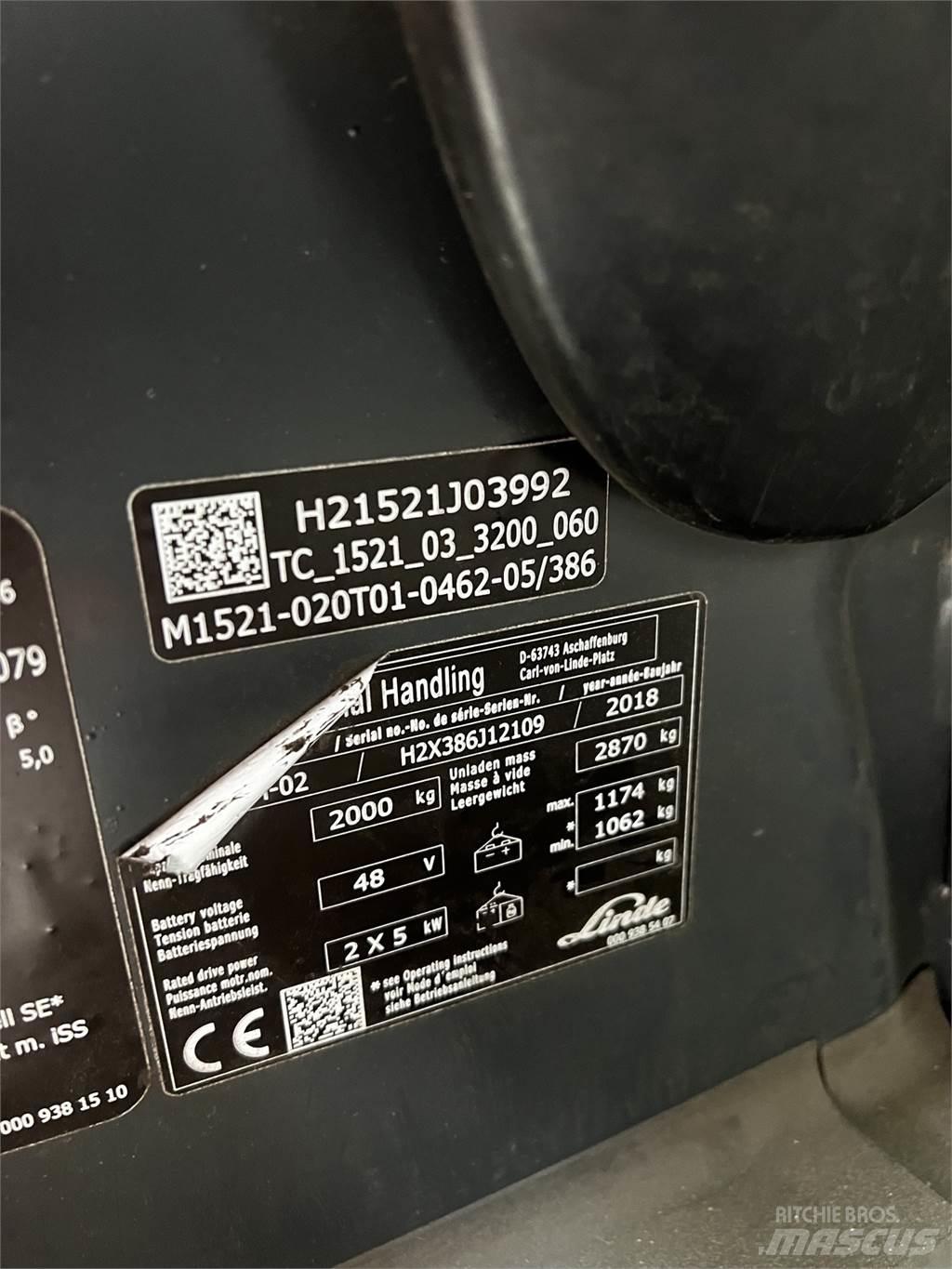 Linde E20PH Elektromos targoncák