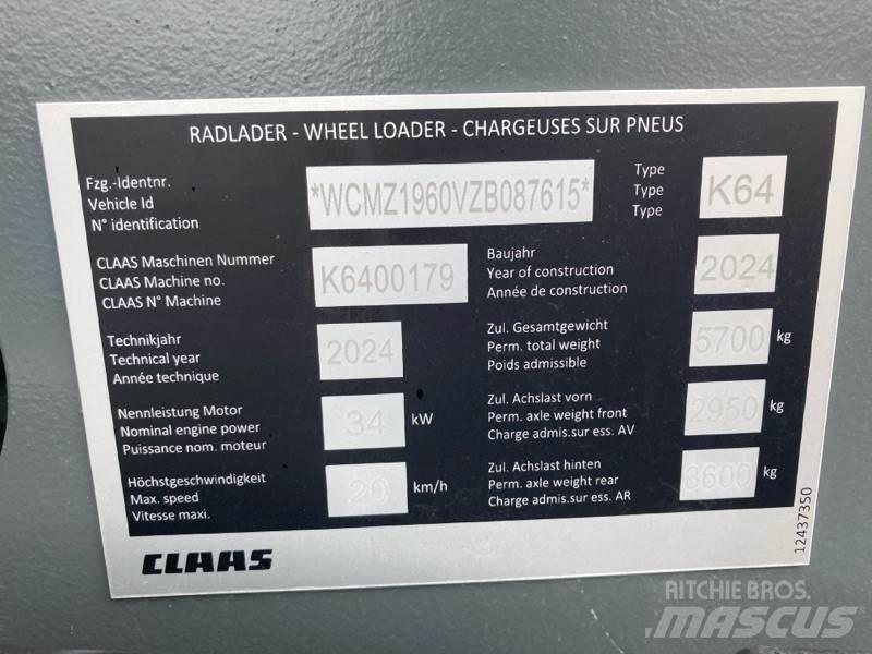 CLAAS TORION 530 Gumikerekes homlokrakodók