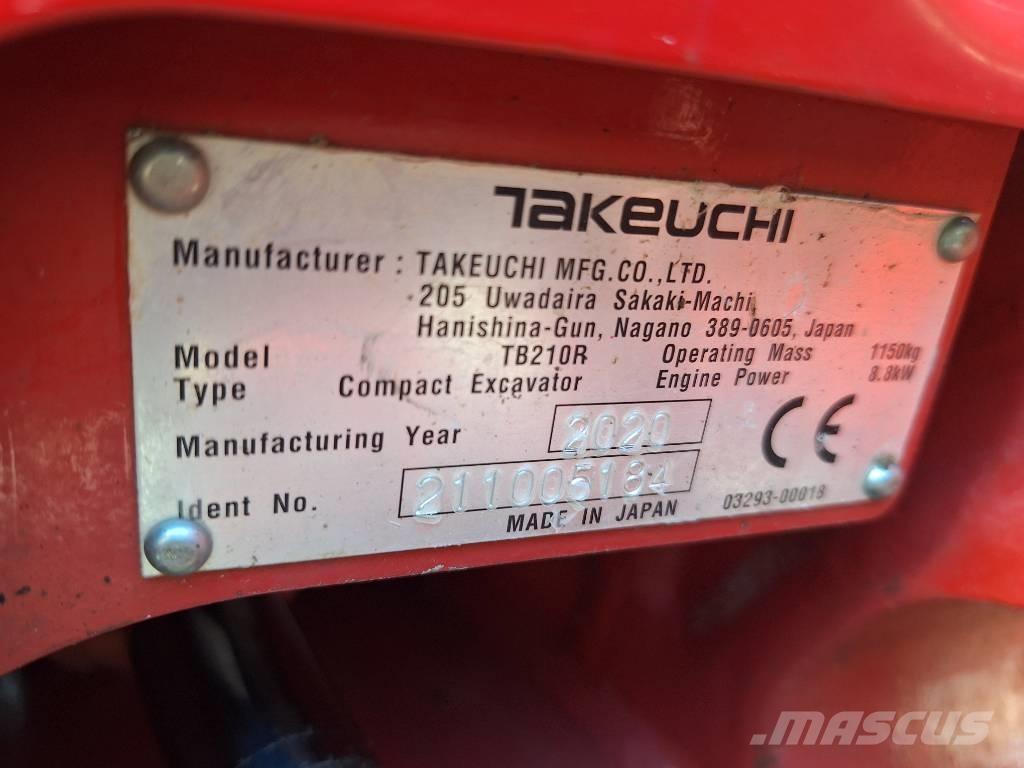 Takeuchi TB 210 R Mini kotrók < 7t