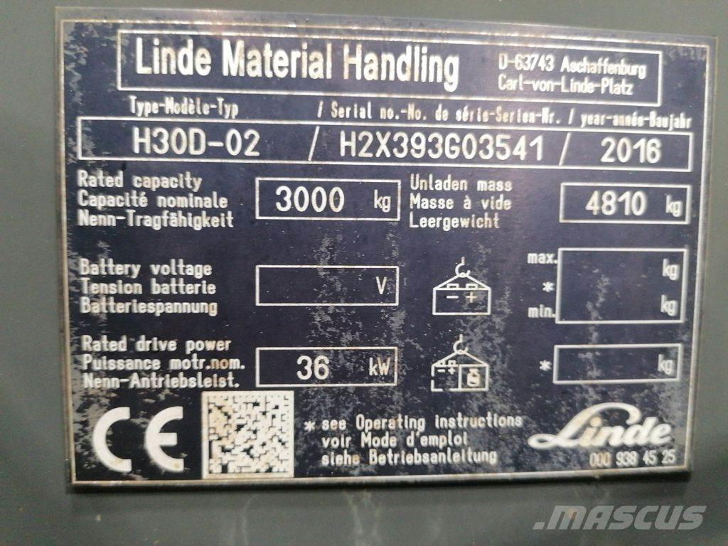 Linde H30D-02 Dízel targoncák