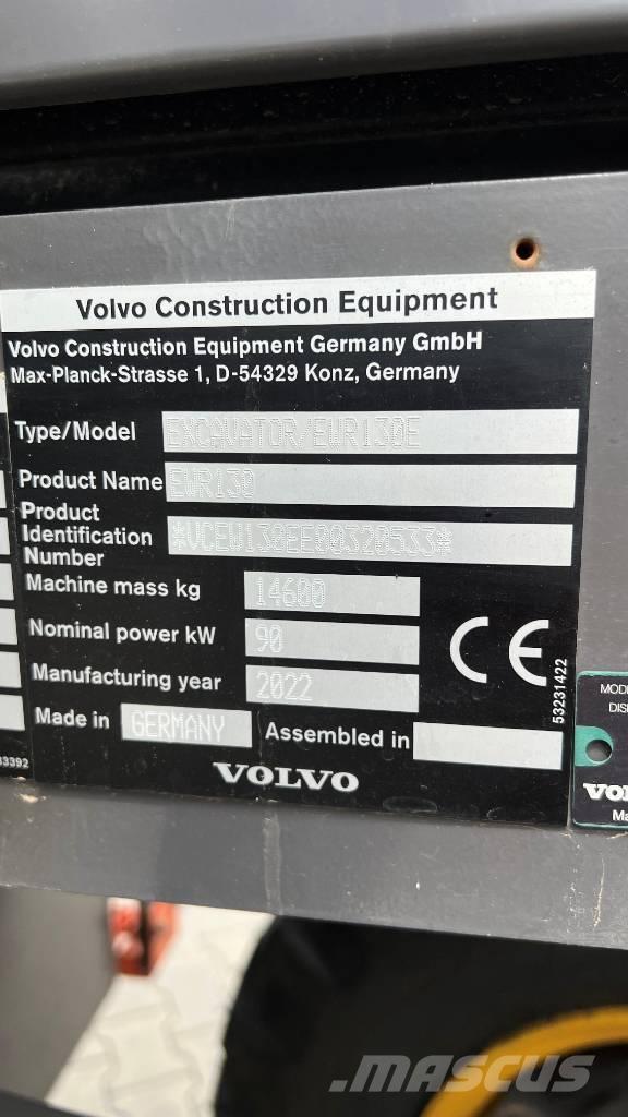 Volvo EWR 130 E Gumikerekes kotrók