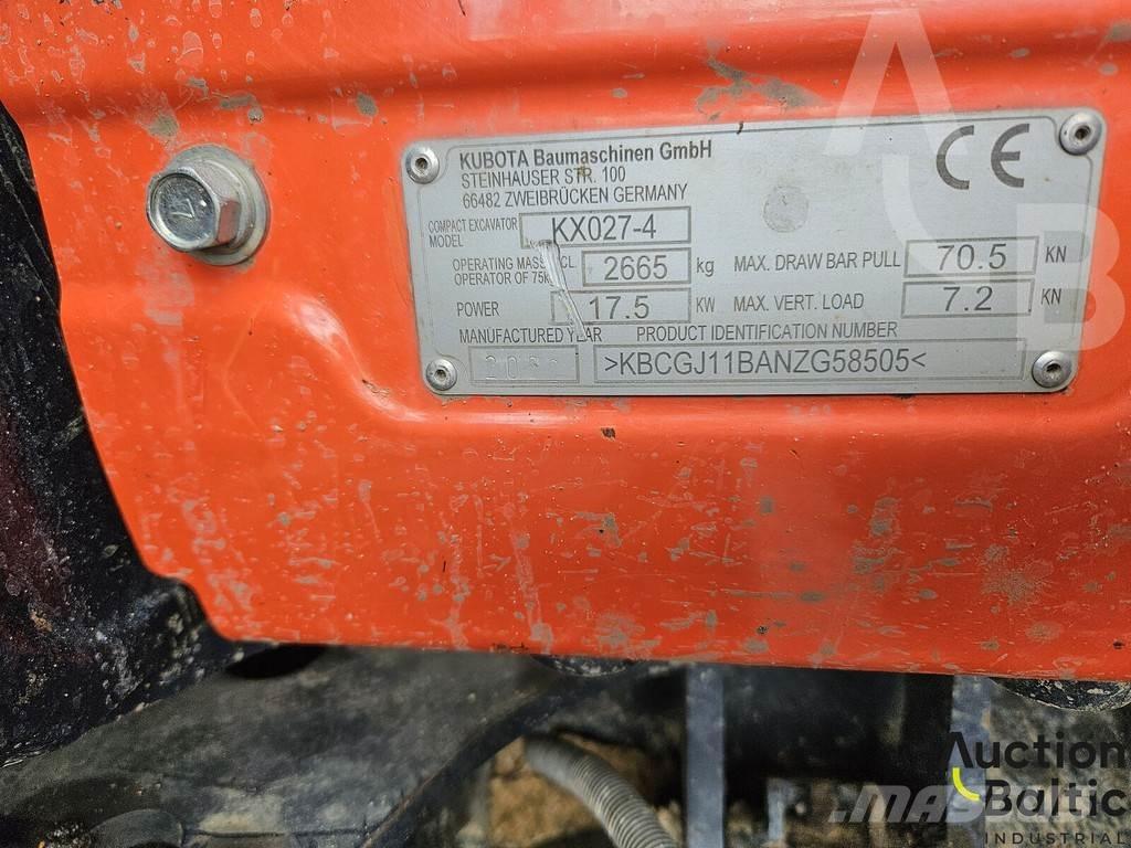 Kubota KX 027-4 Mini kotrók < 7t