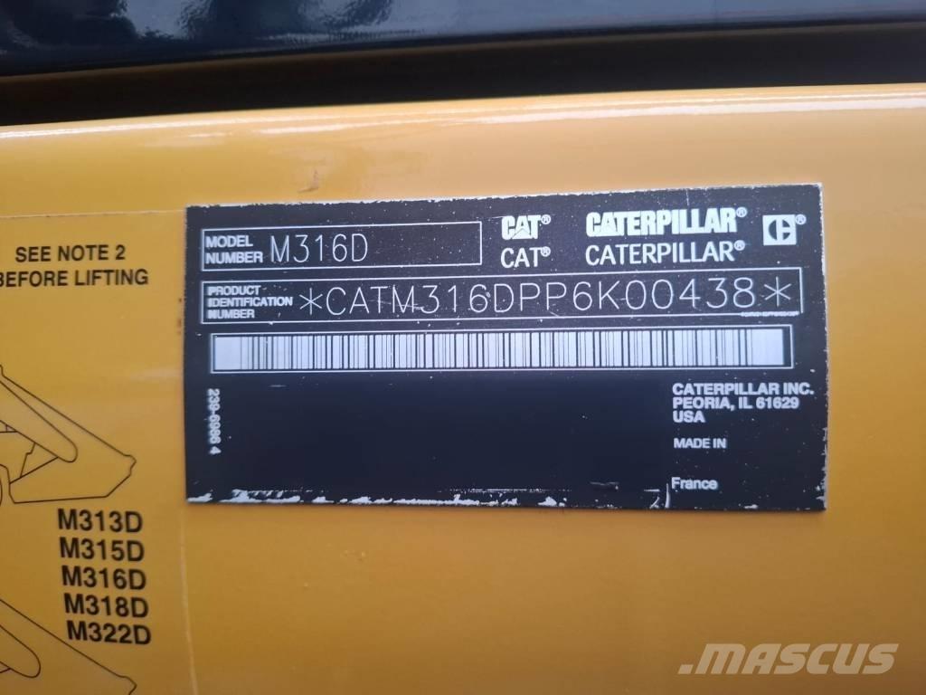 CAT 316D Gumikerekes kotrók