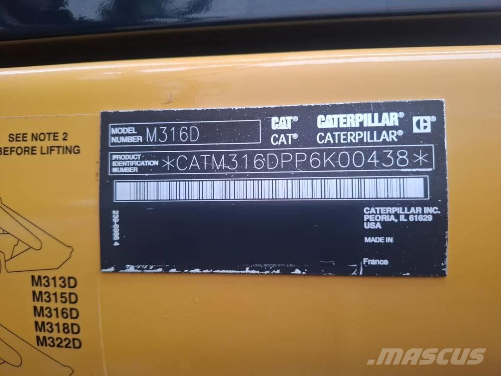 CAT M 316 D Gumikerekes kotrók