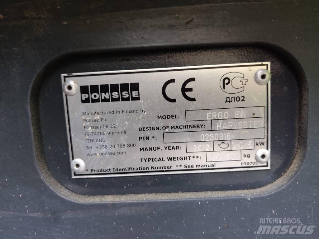 Ponsse ERGO 8W Betakarítók