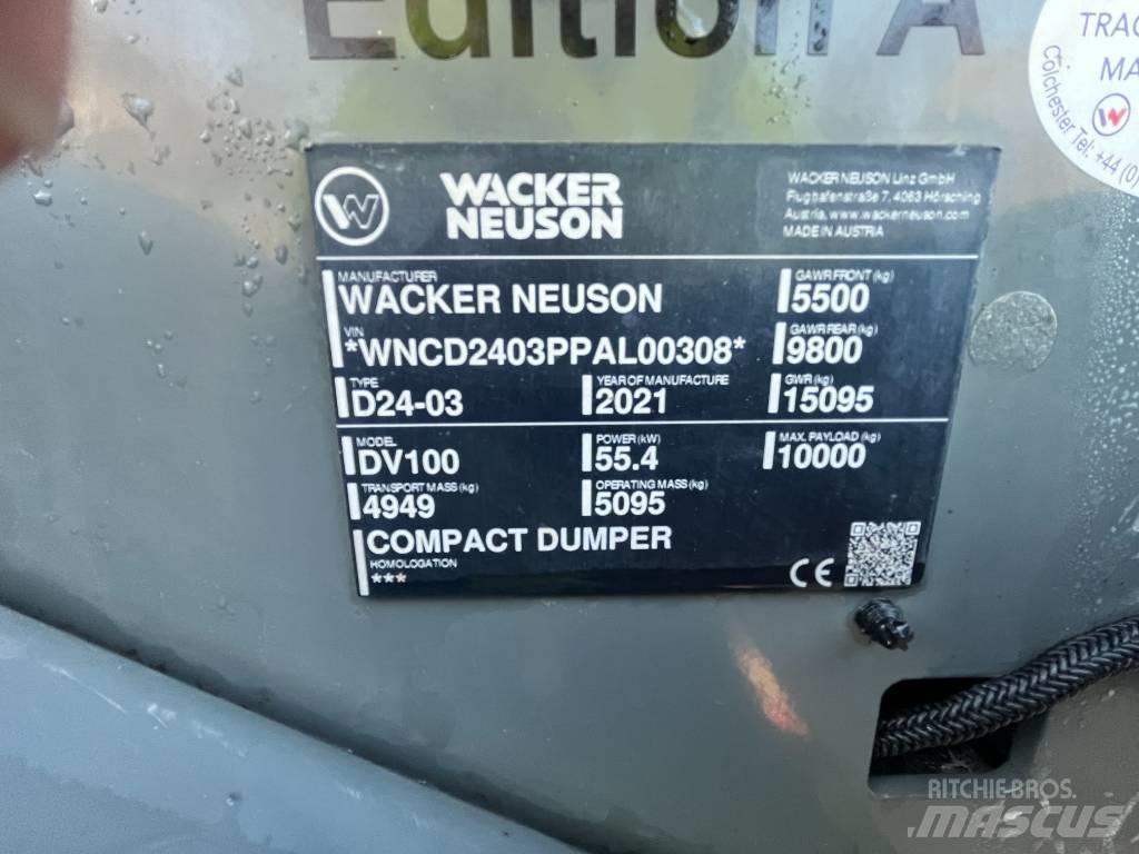 Wacker Neuson DV 100 Mezei dömperek