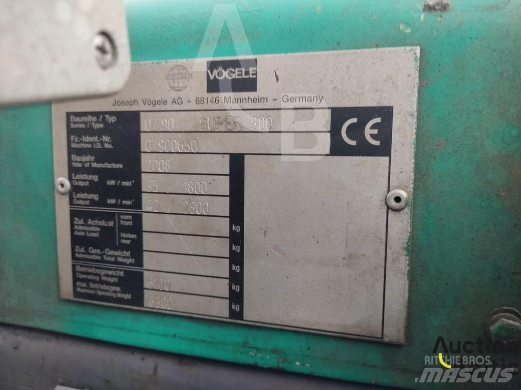 Vögele Super 800 Aszfalt terítõ gépek