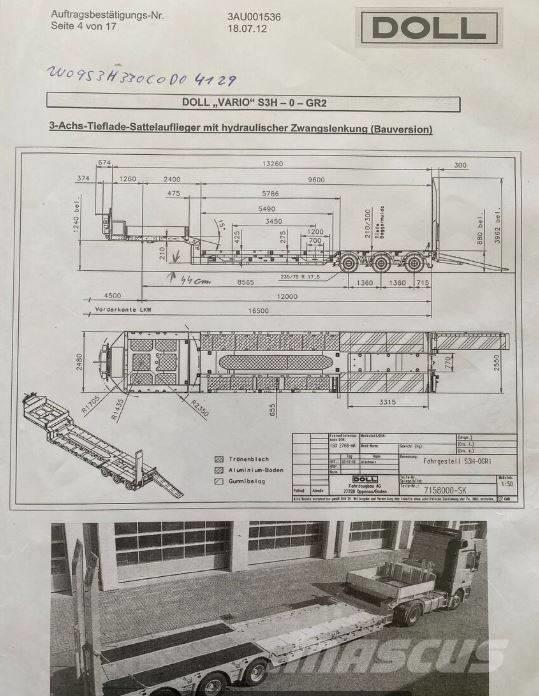 Doll Vario S3H-0-GR2 Mélybölcsős félpótkocsik