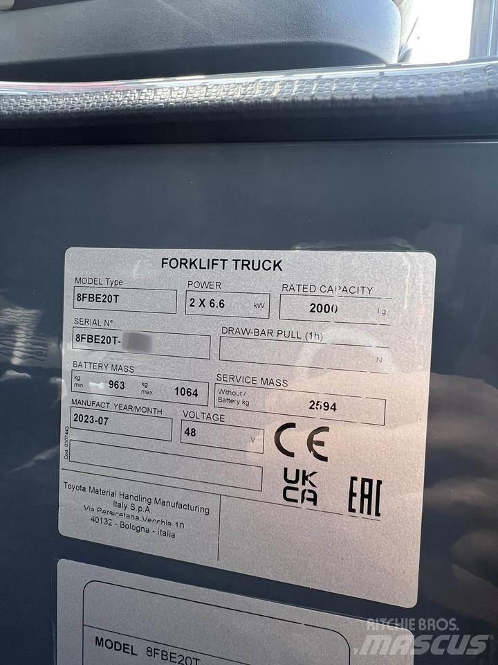 Toyota 8FBE20T Elektromos targoncák