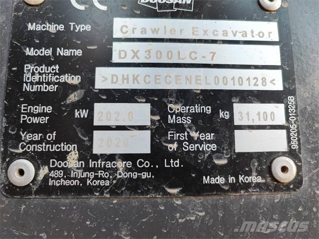 Doosan DX300LC-7 Lánctalpas kotrók
