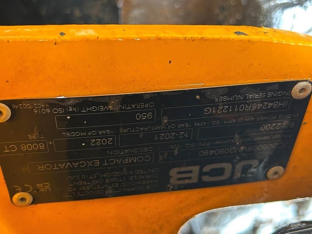 JCB MICRO 8008 Mini kotrók < 7t