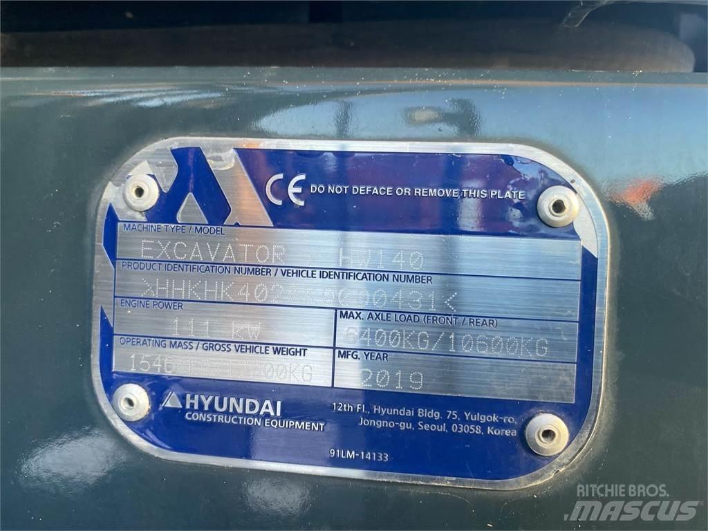 Hyundai HW140 Gumikerekes kotrók