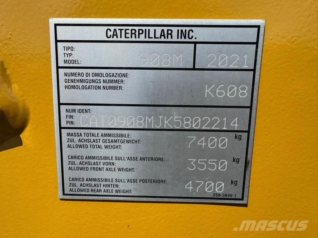 CAT 908M CE + EPA Gumikerekes homlokrakodók