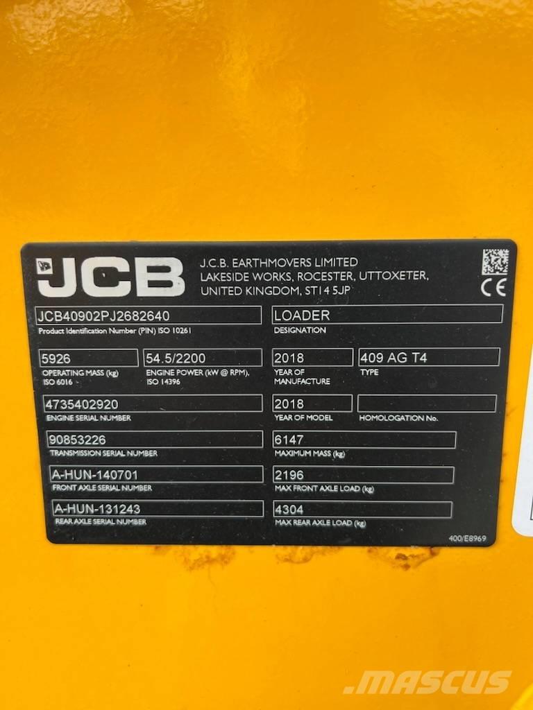 JCB 409 Gumikerekes homlokrakodók